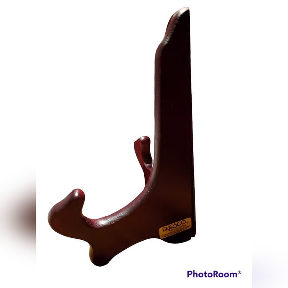 Wooden Walnut Enesco Vintage Plate Holder - Picture 3 of 8